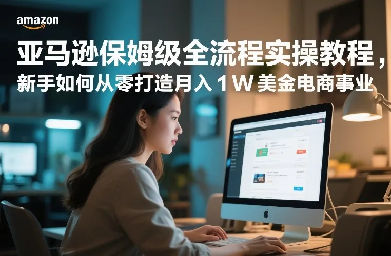 亚马逊保姆级全流程实操教程，新手如何从零打造月入1W美金电商事业-来缘阁