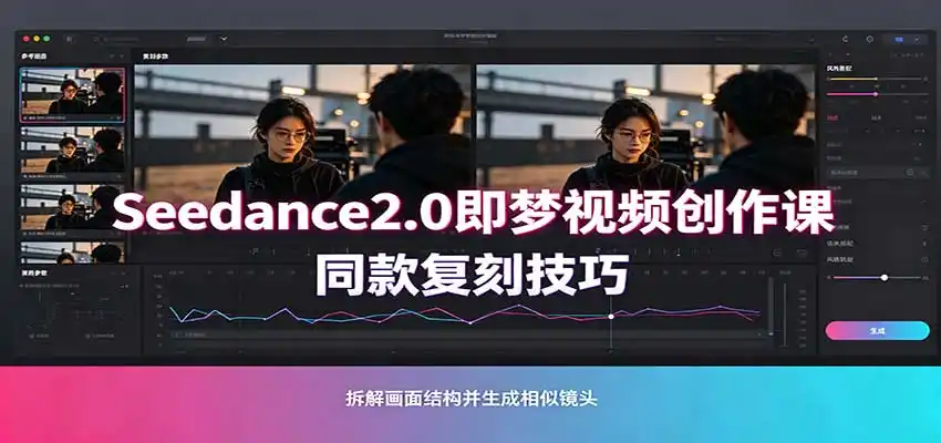 Seedance2.0即梦视频创作课:剧本式视频制作,同款复刻技巧,多行业案例落地教学-来缘阁