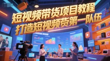 短视频带货项目教程，打造短视频带货第一队伍-来缘阁