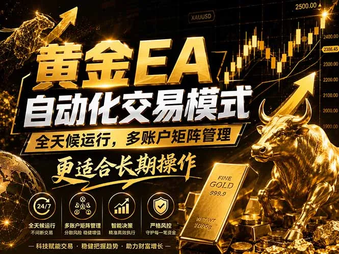 黄金EA量化：多窗口矩阵稳定运行，系统自动执行，收益空间持续放大-来缘阁
