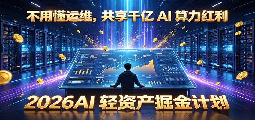 不用懂运维，共享千亿 AI 算力红利，2026AI 轻资产掘金计划-来缘阁