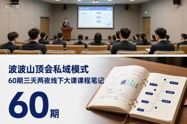 波波山顶会私域模式60期三天两夜线下大课课程笔记(文档)-来缘阁