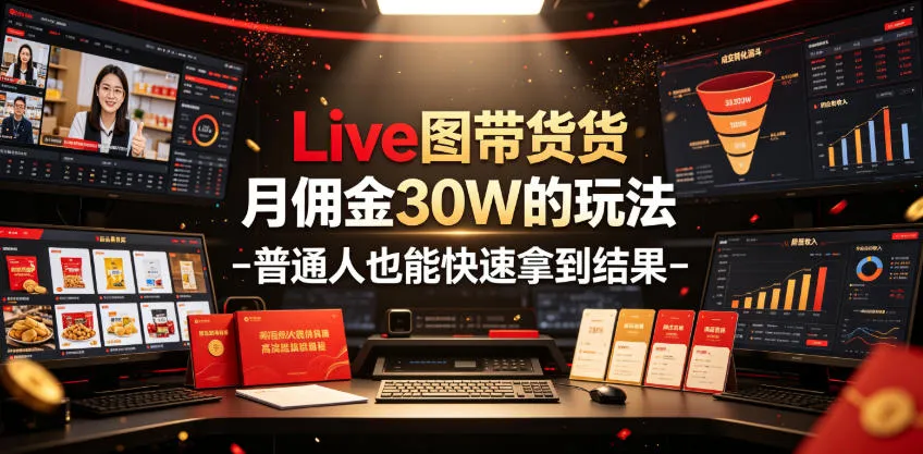 Live图带货月佣金30W的玩法-普通人也能快速拿到结果-来缘阁