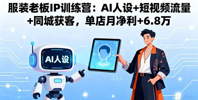 服装老板IP训练营：AI人设+短视频流量+同城获客，单店月净利+6.8万-来缘阁