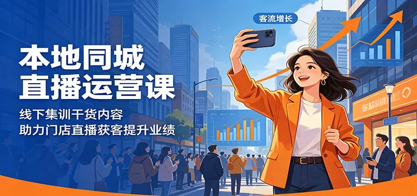 本地同城直播运营课：线下集训干货内容，助力门店直播获客提升业绩-来缘阁