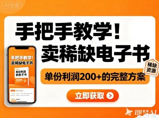手把手教学！在小红书卖稀缺电子书，单份利润2张+的完整方案-来缘阁