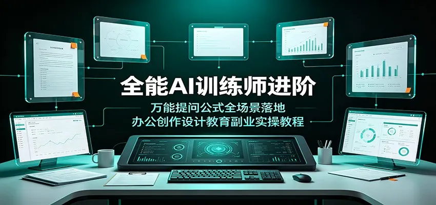 全能AI训练师进阶:万能提问公式全场景落地,办公创作设计教育副业实操教程-来缘阁