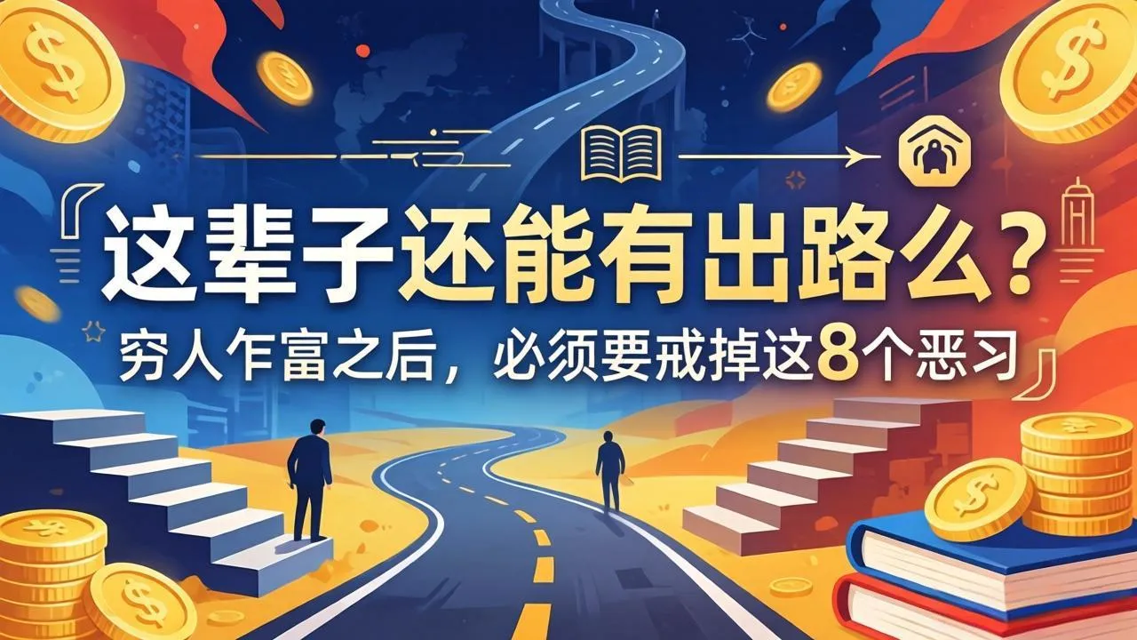 关于人生两篇付费文章【这辈子还能有出路么？】【穷人乍富之后，必须要戒掉这8个恶习】-来缘阁