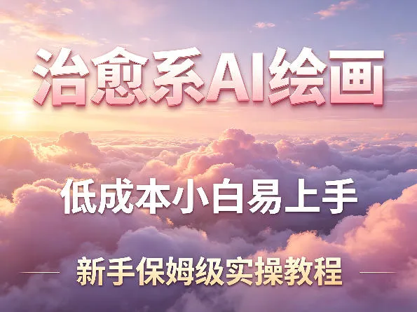 治愈系AI绘画提示词项目，低成本小白易上手，每天10分钟，新手保姆级实操教程-来缘阁