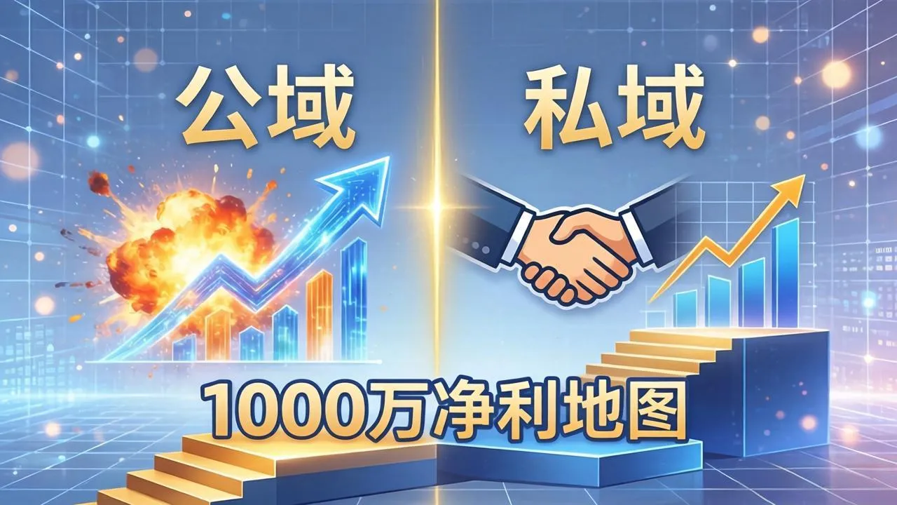 公域玩命出爆款，私域悄悄做成交：这套AI内训课，2026给你打通1000万净利的地图-来缘阁