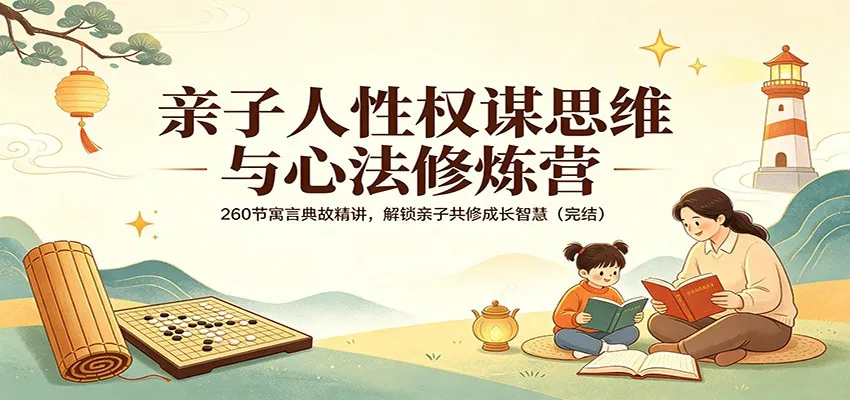 亲子人性权谋思维与心法修炼营：260节寓言典故精讲，解锁亲子共修成长智慧(完结)-来缘阁