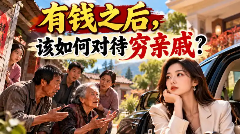 某公众号付费文章：有钱之后，该如何对待穷亲戚？-来缘阁
