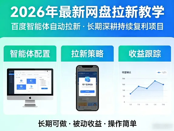 2026年最新网盘拉新教学(百度智能体自动拉新),一个可以长期深耕、持续复利的项目-来缘阁