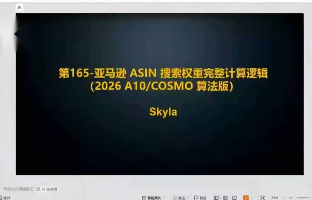亚马逊跨境实战课-更新：全品类选品逻辑｜SP/SB/SD广告精细化｜新品打爆旺季爆单全套运营教程-来缘阁