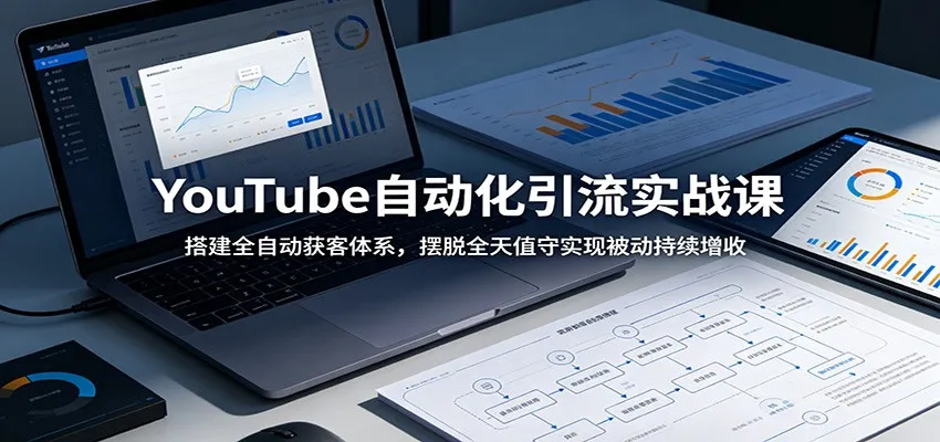 YouTube自动化引流实战课：搭建全自动获客体系，摆脱全天值守实现被动持续增收-来缘阁