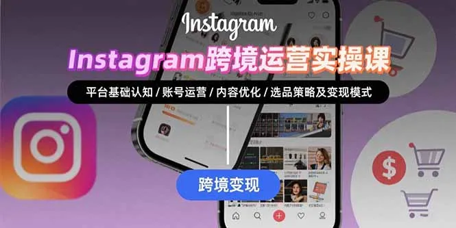 Instagram跨境运营实战：平台认知/账号运营/内容优化/选品策略及变现模式-来缘阁