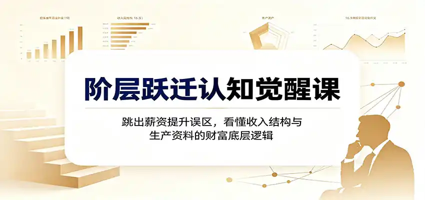 阶层跃迁认知觉醒课：跳出薪资提升误区，看懂收入结构与生产资料的财富底层逻辑-来缘阁