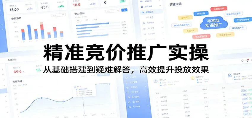 精准竞价推广实操:从基础搭建到疑难解答,高效提升投放效果-来缘阁
