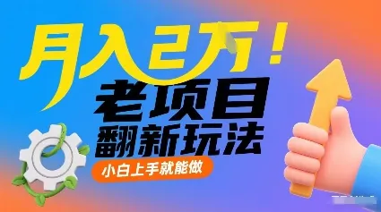 月入2W！老项目翻新玩法，小白上手就能做，非常容易上手-来缘阁