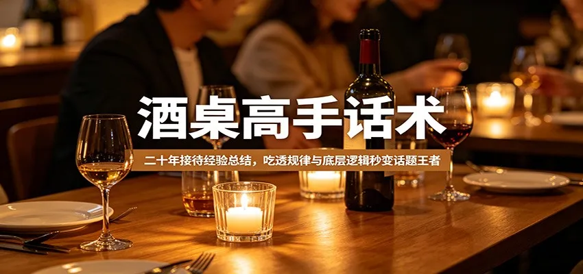酒桌高手话术：二十年接待经验总结，吃透规律与底层逻辑秒变话题王者-来缘阁