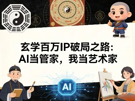 玄学百万IP破局之路：AI当管家，我当艺术家-来缘阁