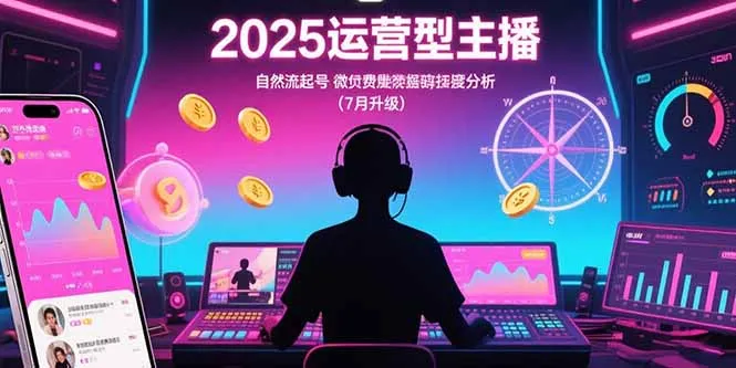 2025运营型主播：自然流起号，微付费投放技巧，罗盘数据深度解析(7月更新-来缘阁