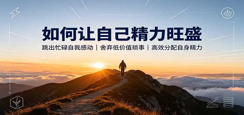 如何让自己精力旺盛:跳出忙碌自我感动,舍弃低价值琐事,高效分配自身精力-来缘阁