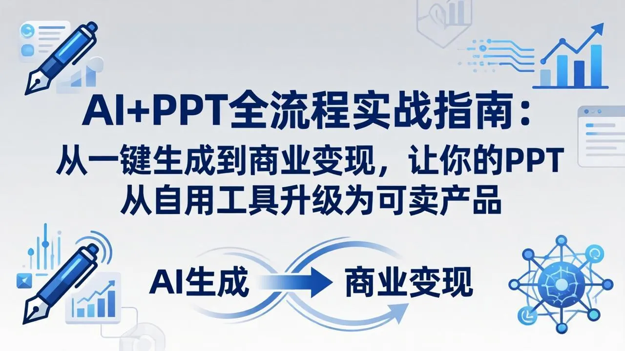 AI+PPT全流程实战指南-更新4月21：从一键生成到商业变现，让你的PPT从自用工具升级为可卖产品-来缘阁