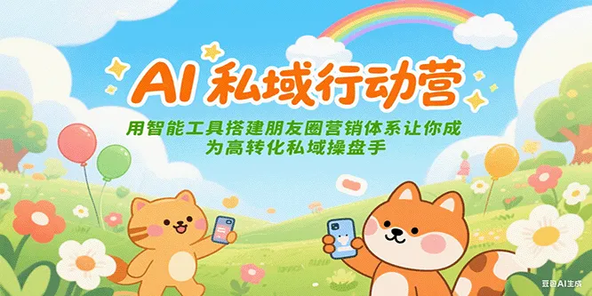 AI私域行动营:用智能工具搭建朋友圈营销体系让你成为高转化私域操盘手-来缘阁