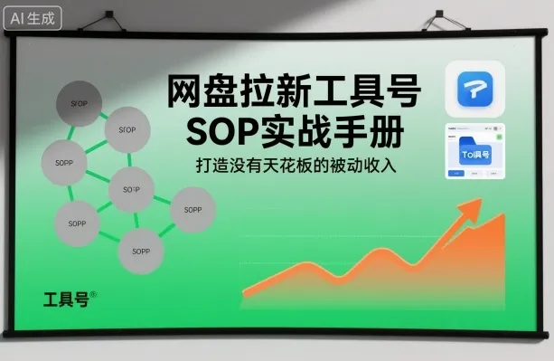 网盘拉新工具号SOP实战手册，打造没有天花板的被动收入-来缘阁