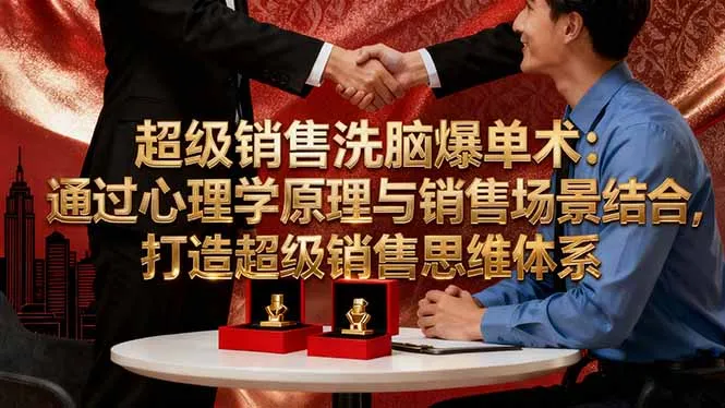 超级销售洗脑爆单术：通过心理学原理与销售场景结合,打造超级销售思维体系-来缘阁