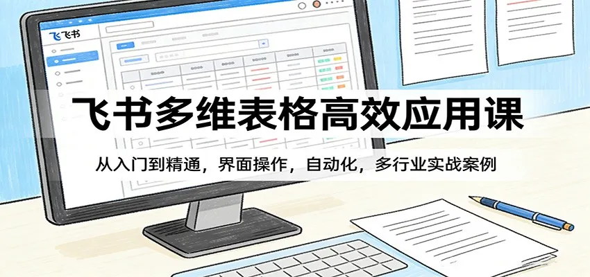 飞书多维表格高效应用课：从入门到精通，界面操作，自动化，多行业实战案例-来缘阁