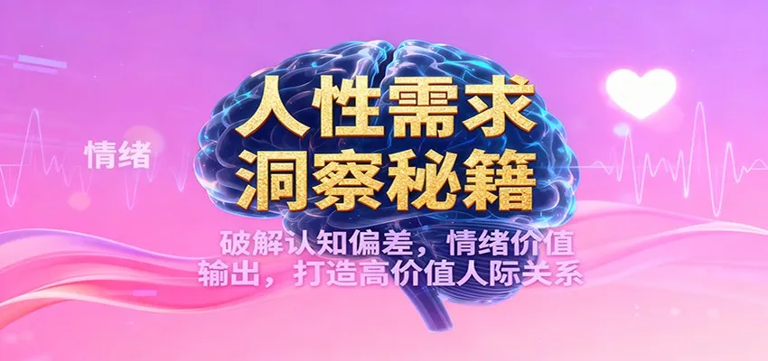 人性需求洞察秘籍，破解认知偏差，情绪价值输出，打造高价值人际关系-来缘阁
