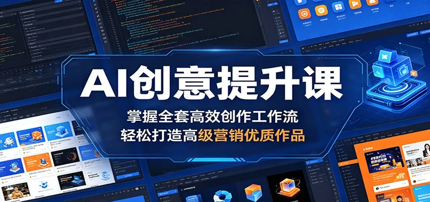 AI创意提升课：掌握全套高效创作工作流，轻松打造高级营销优质作品-来缘阁