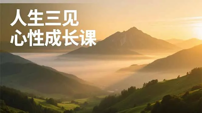 人生三见心性成长课，见天地众生自己，搞透人性安顿身心，活出清晰自我，内在富足无价-来缘阁