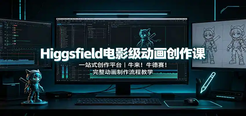 Higgsfield电影级动画创作课：一站式创作平台，牛来！牛德赛！完整动画制作流程教学-来缘阁