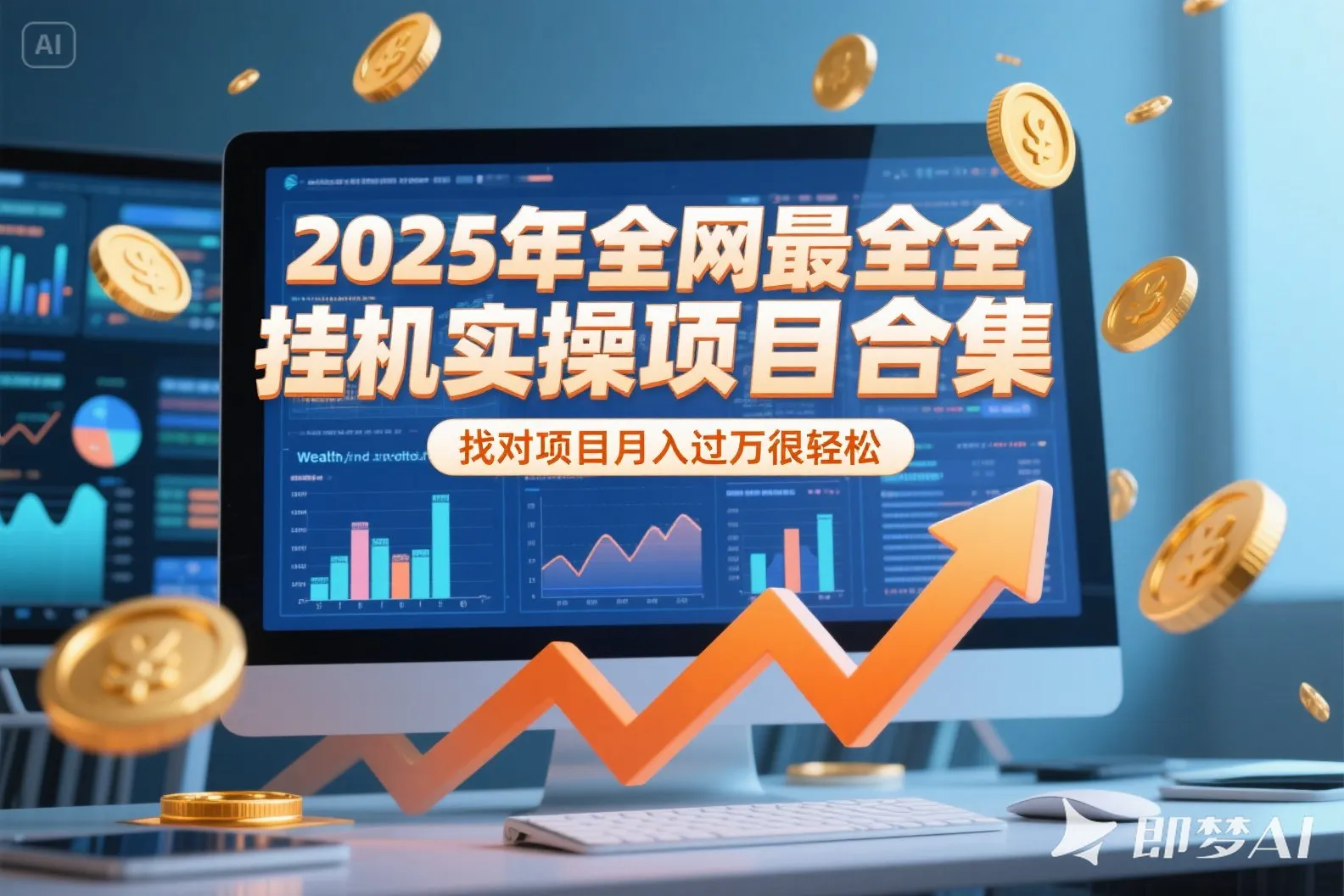 2025年挂机实操项目实操演练，挂机类型，AI直播类型，轻资产创业类型…-来缘阁
