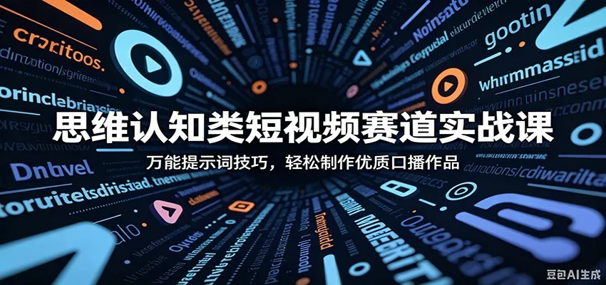 思维认知类短视频赛道实战课：万能提示词技巧，轻松制作优质口播作品-来缘阁