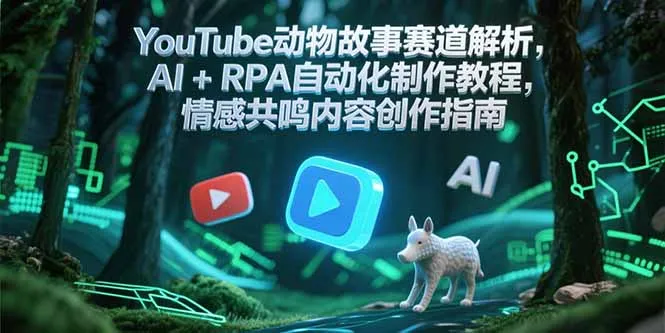 YouTube动物故事赛道解析，AI+RPA自动化制作教程，情感共鸣内容创作指南-来缘阁
