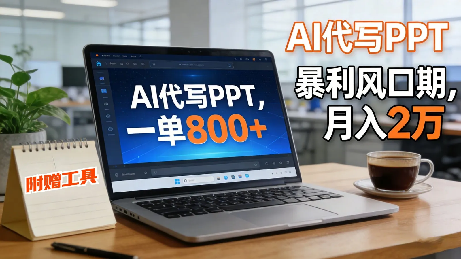 AI 代写做 PPT！一单狂赚 800+，风口期月入 2 万(工具 + 提示词直接送)-来缘阁