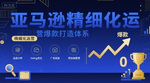 亚马逊精细化运营爆款打造体系，视频课+全套资料文档-来缘阁