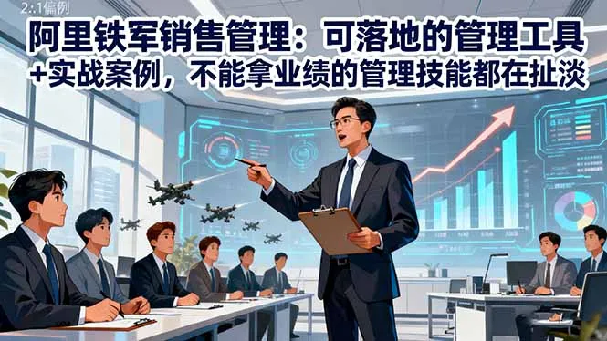 阿里铁军销售管理：可落地的管理工具+实战案例，不能拿业绩的管理都在扯淡-来缘阁