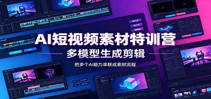 AI短视频素材特训营：Codex本地部署实操，多模型生成剪辑，爆量素材挖掘教学-来缘阁