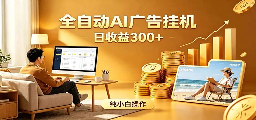 AI风口项目，全程解放双手，后台自动运行赚取收益，每天稳定收益300+-来缘阁