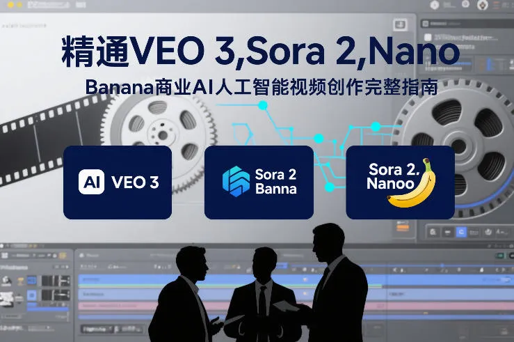 精通VEO 3，Sora 2，Nano Banana商业AI人工智能视频创作完整指南-来缘阁