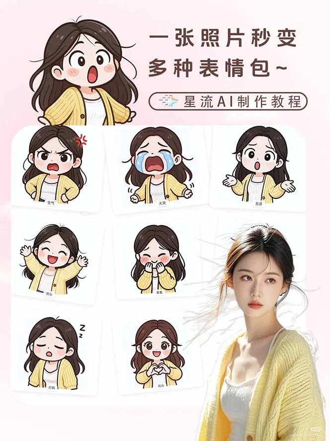 一张照片秒变N种专属表情包,三步搞定可爱搞怪治愈风,从此斗图聊天不再到处存别人图-来缘阁