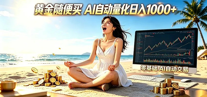 黄金随便买？AI自动外汇量化交易 在家当皇帝 日入1000+-来缘阁