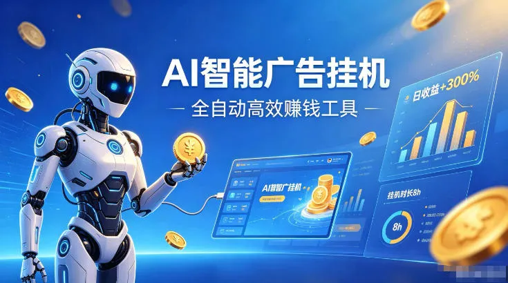 AI智能广告挂G，在家自动賺收益，全程无需人工操作、不用直播、不用拉人【揭秘】-来缘阁