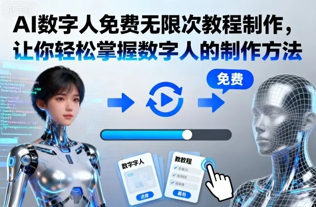 AI数字人免费无限次教程制作,让你轻松掌握数字人的制作方法-来缘阁