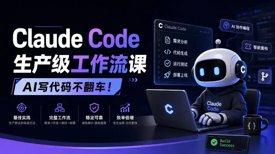 Claude Code生产级工作流课,AI写代码不翻车!【原创双语字幕】-来缘阁